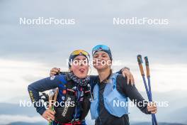 14.10.2023, Font-Romeu, France (FRA): Juliette Ducordeau (FRA), Eve Ondine Duchaufour (FRA), (l-r) - Cross-Country training, Font-Romeu (FRA). www.nordicfocus.com. © Authamayou/NordicFocus. Every downloaded picture is fee-liable.