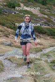 14.10.2023, Font-Romeu, France (FRA): Delphine Claudel (FRA) - Cross-Country training, Font-Romeu (FRA). www.nordicfocus.com. © Authamayou/NordicFocus. Every downloaded picture is fee-liable.