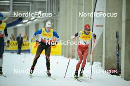 29.09.2023, Oberhof, Germany (GER): Rudolf Dohnal (GER), Fabrizio Albasini (SUI), (l-r) - Cross-Country, race, ZLK, Oberhof (GER). www.nordicfocus.com. © Reichert/NordicFocus. Every downloaded picture is fee-liable.