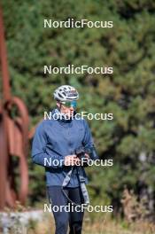 23.09.2023, Font-Romeu, France (FRA): Lucas Chanavat (FRA) - Cross-Country training, Font-Romeu (FRA). www.nordicfocus.com. © Authamayou/NordicFocus. Every downloaded picture is fee-liable.