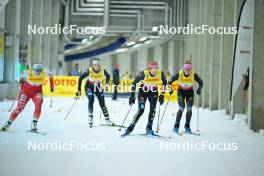 29.09.2023, Oberhof, Germany (GER): Monika Skinder (POL), Linda Schumacher (GER), Laura Gimmler (GER), Gina Del Rio (AND), (l-r) - Cross-Country, race, ZLK, Oberhof (GER). www.nordicfocus.com. © Reichert/NordicFocus. Every downloaded picture is fee-liable.