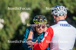 23.09.2023, Font-Romeu, France (FRA): Clément Parisse (FRA) - Cross-Country training, Font-Romeu (FRA). www.nordicfocus.com. © Authamayou/NordicFocus. Every downloaded picture is fee-liable.