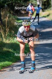 23.09.2023, Font-Romeu, France (FRA): Clément Parisse (FRA) - Cross-Country training, Font-Romeu (FRA). www.nordicfocus.com. © Authamayou/NordicFocus. Every downloaded picture is fee-liable.