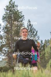 14.10.2023, Font-Romeu, France (FRA): Liv Coupat (FRA) - Cross-Country training, Font-Romeu (FRA). www.nordicfocus.com. © Authamayou/NordicFocus. Every downloaded picture is fee-liable.