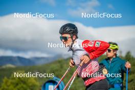 23.09.2023, Font-Romeu, France (FRA): Jules Lapierre (FRA) - Cross-Country training, Font-Romeu (FRA). www.nordicfocus.com. © Authamayou/NordicFocus. Every downloaded picture is fee-liable.