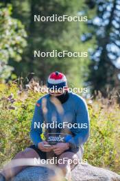 23.09.2023, Font-Romeu, France (FRA): Jules Chappaz (FRA) - Cross-Country training, Font-Romeu (FRA). www.nordicfocus.com. © Authamayou/NordicFocus. Every downloaded picture is fee-liable.