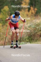 20.10.2023, Ramsau am Dachstein, Austria (AUT): Michael Foettinger (AUT) - Cross-Country summer training, Ramsau am Dachstein (AUT). www.nordicfocus.com. © Manzoni/NordicFocus. Every downloaded picture is fee-liable.