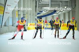 29.09.2023, Oberhof, Germany (GER): Ilan Pittier (SUI), Lukas Hallweger (GER), Tristan Wenzel (GER), Tom Emilio Wagner (GER), (l-r) - Cross-Country, race, ZLK, Oberhof (GER). www.nordicfocus.com. © Reichert/NordicFocus. Every downloaded picture is fee-liable.