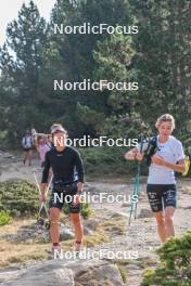 14.10.2023, Font-Romeu, France (FRA): Liv Coupat (FRA), Maelle Veyre (FRA), (l-r) - Cross-Country training, Font-Romeu (FRA). www.nordicfocus.com. © Authamayou/NordicFocus. Every downloaded picture is fee-liable.