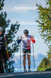 23.09.2023, Font-Romeu, France (FRA): Jules Lapierre (FRA) - Cross-Country training, Font-Romeu (FRA). www.nordicfocus.com. © Authamayou/NordicFocus. Every downloaded picture is fee-liable.