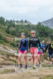 14.10.2023, Font-Romeu, France (FRA): Juliette Ducordeau (FRA), Julie Pierrel (FRA), (l-r) - Cross-Country training, Font-Romeu (FRA). www.nordicfocus.com. © Authamayou/NordicFocus. Every downloaded picture is fee-liable.