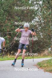 18.10.2023, Font-Romeu, France (FRA): Delphine Claudel (FRA) - Cross-Country training, Font-Romeu (FRA). www.nordicfocus.com. © Authamayou/NordicFocus. Every downloaded picture is fee-liable.