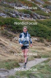 14.10.2023, Font-Romeu, France (FRA): Delphine Claudel (FRA) - Cross-Country training, Font-Romeu (FRA). www.nordicfocus.com. © Authamayou/NordicFocus. Every downloaded picture is fee-liable.