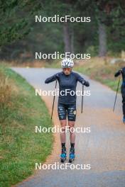 18.10.2023, Font-Romeu, France (FRA): Delphine Claudel (FRA) - Cross-Country training, Font-Romeu (FRA). www.nordicfocus.com. © Authamayou/NordicFocus. Every downloaded picture is fee-liable.