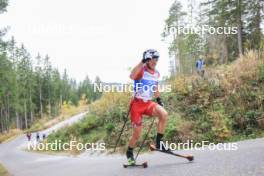 20.10.2023, Ramsau am Dachstein, Austria (AUT): Benjamin Moser (AUT) - Cross-Country summer training, Ramsau am Dachstein (AUT). www.nordicfocus.com. © Manzoni/NordicFocus. Every downloaded picture is fee-liable.