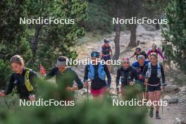 14.10.2023, Font-Romeu, France (FRA): Julie Pierrel (FRA), Eve Ondine Duchaufour (FRA), (l-r) - Cross-Country training, Font-Romeu (FRA). www.nordicfocus.com. © Authamayou/NordicFocus. Every downloaded picture is fee-liable.