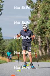 17.09.2023, Font-Romeu, France (FRA): Théo Schely (FRA) - Cross-Country training, Font-Romeu (FRA). www.nordicfocus.com. © Authamayou/NordicFocus. Every downloaded picture is fee-liable.