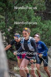 14.10.2023, Font-Romeu, France (FRA): Delphine Claudel (FRA) - Cross-Country training, Font-Romeu (FRA). www.nordicfocus.com. © Authamayou/NordicFocus. Every downloaded picture is fee-liable.