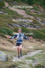 14.10.2023, Font-Romeu, France (FRA): Delphine Claudel (FRA) - Cross-Country training, Font-Romeu (FRA). www.nordicfocus.com. © Authamayou/NordicFocus. Every downloaded picture is fee-liable.