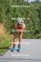 17.09.2023, Font-Romeu, France (FRA): Théo Schely (FRA) - Cross-Country training, Font-Romeu (FRA). www.nordicfocus.com. © Authamayou/NordicFocus. Every downloaded picture is fee-liable.