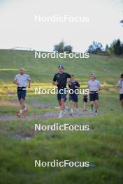 26.09.2023, Oberhof, Germany (GER): Jason Rueesch (SUI), Roman Schaad (SUI), (l-r) - Cross-Country training, Oberhof (GER). www.nordicfocus.com. © Reichert/NordicFocus. Every downloaded picture is fee-liable.