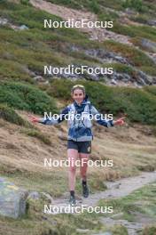 14.10.2023, Font-Romeu, France (FRA): Delphine Claudel (FRA) - Cross-Country training, Font-Romeu (FRA). www.nordicfocus.com. © Authamayou/NordicFocus. Every downloaded picture is fee-liable.