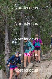 14.10.2023, Font-Romeu, France (FRA): Léna Quintin (FRA), Mélissa Gal (FRA), (l-r) - Cross-Country training, Font-Romeu (FRA). www.nordicfocus.com. © Authamayou/NordicFocus. Every downloaded picture is fee-liable.