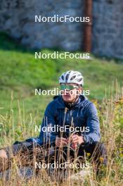 23.09.2023, Font-Romeu, France (FRA): Théo Schely (FRA) - Cross-Country training, Font-Romeu (FRA). www.nordicfocus.com. © Authamayou/NordicFocus. Every downloaded picture is fee-liable.