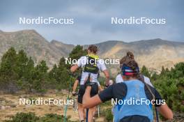 14.10.2023, Font-Romeu, France (FRA): Maelle Veyre (FRA), Eve Ondine Duchaufour (FRA), (l-r) - Cross-Country training, Font-Romeu (FRA). www.nordicfocus.com. © Authamayou/NordicFocus. Every downloaded picture is fee-liable.