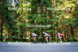20.07.2023, Lavaze, Italy (ITA): Pia Fink (GER), Lisa Lohmann (GER), Katherine Sauerbrey (GER), (l-r)  - Cross-Country summer training, Lavaze (ITA). www.nordicfocus.com. © Barbieri/NordicFocus. Every downloaded picture is fee-liable.