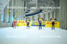 29.09.2023, Oberhof, Germany (GER): Monika Skinder (POL), Linda Schumacher (GER), Laura Gimmler (GER), Gina Del Rio (AND), (l-r) - Cross-Country, race, ZLK, Oberhof (GER). www.nordicfocus.com. © Reichert/NordicFocus. Every downloaded picture is fee-liable.