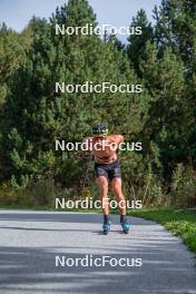 17.09.2023, Font-Romeu, France (FRA): Clément Parisse (FRA) - Cross-Country training, Font-Romeu (FRA). www.nordicfocus.com. © Authamayou/NordicFocus. Every downloaded picture is fee-liable.