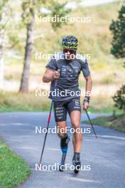 16.09.2023, Font-Romeu, France (FRA): Clément Parisse (FRA) - Cross-Country training, Font-Romeu (FRA). www.nordicfocus.com. © Authamayou/NordicFocus. Every downloaded picture is fee-liable.