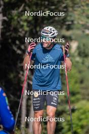 16.09.2023, Font-Romeu, France (FRA): Lucas Chanavat (FRA) - Cross-Country training, Font-Romeu (FRA). www.nordicfocus.com. © Authamayou/NordicFocus. Every downloaded picture is fee-liable.