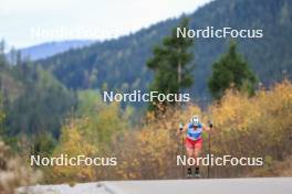 20.10.2023, Ramsau am Dachstein, Austria (AUT): Lukas Mrkonjic (AUT) - Cross-Country summer training, Ramsau am Dachstein (AUT). www.nordicfocus.com. © Manzoni/NordicFocus. Every downloaded picture is fee-liable.