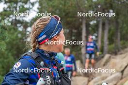 14.10.2023, Font-Romeu, France (FRA): Juliette Ducordeau (FRA) - Cross-Country training, Font-Romeu (FRA). www.nordicfocus.com. © Authamayou/NordicFocus. Every downloaded picture is fee-liable.