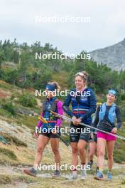 14.10.2023, Font-Romeu, France (FRA): Flora Dolci (FRA), Liv Coupat (FRA), (l-r) - Cross-Country training, Font-Romeu (FRA). www.nordicfocus.com. © Authamayou/NordicFocus. Every downloaded picture is fee-liable.