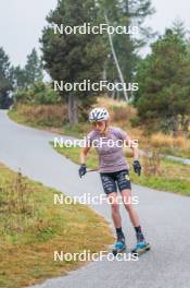 18.10.2023, Font-Romeu, France (FRA): Delphine Claudel (FRA) - Cross-Country training, Font-Romeu (FRA). www.nordicfocus.com. © Authamayou/NordicFocus. Every downloaded picture is fee-liable.