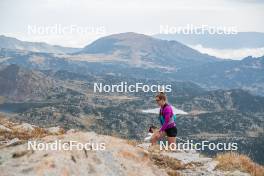 14.10.2023, Font-Romeu, France (FRA): Mélissa Gal (FRA) - Cross-Country training, Font-Romeu (FRA). www.nordicfocus.com. © Authamayou/NordicFocus. Every downloaded picture is fee-liable.