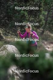 14.10.2023, Font-Romeu, France (FRA): Mélissa Gal (FRA) - Cross-Country training, Font-Romeu (FRA). www.nordicfocus.com. © Authamayou/NordicFocus. Every downloaded picture is fee-liable.