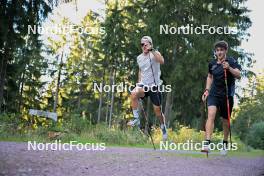 26.09.2023, Oberhof, Germany (GER): Ilan Pittier (SUI), Antonin Savary (SUI), (l-r) - Cross-Country training, Oberhof (GER). www.nordicfocus.com. © Reichert/NordicFocus. Every downloaded picture is fee-liable.