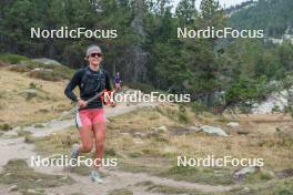 14.10.2023, Font-Romeu, France (FRA): Julie Pierrel (FRA) - Cross-Country training, Font-Romeu (FRA). www.nordicfocus.com. © Authamayou/NordicFocus. Every downloaded picture is fee-liable.