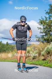 23.09.2023, Font-Romeu, France (FRA): Jules Chappaz (FRA) - Cross-Country training, Font-Romeu (FRA). www.nordicfocus.com. © Authamayou/NordicFocus. Every downloaded picture is fee-liable.