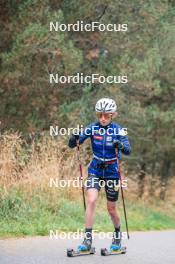 18.10.2023, Font-Romeu, France (FRA): Delphine Claudel (FRA) - Cross-Country training, Font-Romeu (FRA). www.nordicfocus.com. © Authamayou/NordicFocus. Every downloaded picture is fee-liable.