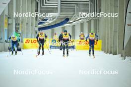 29.09.2023, Oberhof, Germany (GER): Anton Schaper (GER), Jan-Friedrich Doerks (GER), Alexander Brandner (GER), Tobias Buschek (GER), (l-r) - Cross-Country, race, ZLK, Oberhof (GER). www.nordicfocus.com. © Reichert/NordicFocus. Every downloaded picture is fee-liable.