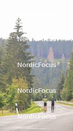 29.09.2023, Oberhof, Germany (GER): Beda Klee (SUI), Fabrizio Albasini (SUI), (l-r) - Cross-Country training, Oberhof (GER). www.nordicfocus.com. © Reichert/NordicFocus. Every downloaded picture is fee-liable.