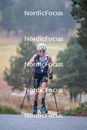 18.10.2023, Font-Romeu, France (FRA): Delphine Claudel (FRA) - Cross-Country training, Font-Romeu (FRA). www.nordicfocus.com. © Authamayou/NordicFocus. Every downloaded picture is fee-liable.