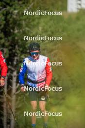 23.09.2023, Font-Romeu, France (FRA): Jules Lapierre (FRA) - Cross-Country training, Font-Romeu (FRA). www.nordicfocus.com. © Authamayou/NordicFocus. Every downloaded picture is fee-liable.