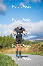 23.09.2023, Font-Romeu, France (FRA): Théo Schely (FRA) - Cross-Country training, Font-Romeu (FRA). www.nordicfocus.com. © Authamayou/NordicFocus. Every downloaded picture is fee-liable.