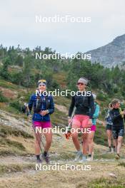 14.10.2023, Font-Romeu, France (FRA): Juliette Ducordeau (FRA), Julie Pierrel (FRA), (l-r) - Cross-Country training, Font-Romeu (FRA). www.nordicfocus.com. © Authamayou/NordicFocus. Every downloaded picture is fee-liable.